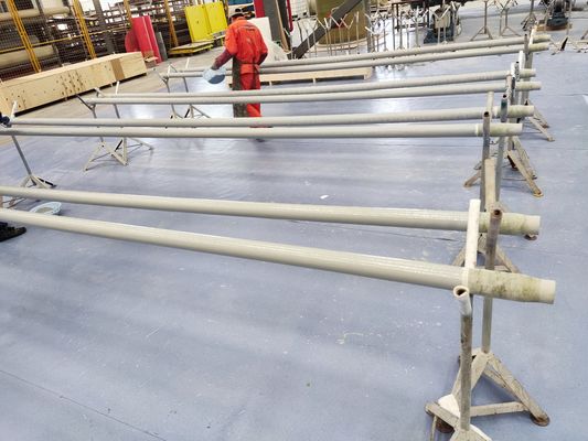 Szary DIN FRP Fiberglass Pipe With 2mm CLB Thickness For Building